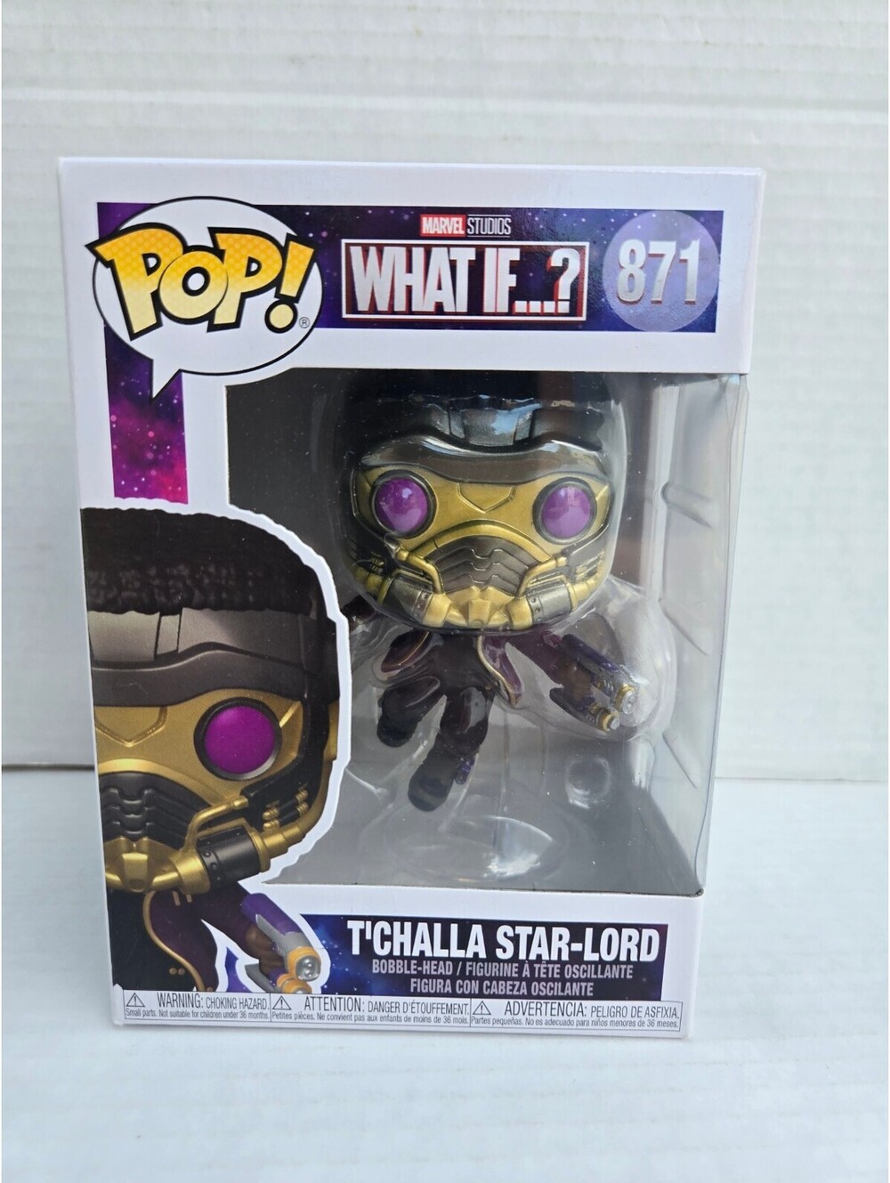 Funko Pop! Marvel What If...? T'Challa Star-Lord #871 Collectible Figure - Very